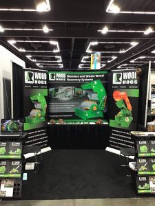 An expo booth for Rawlings Wood Hogs at the 2019 International Mass Timber Conference